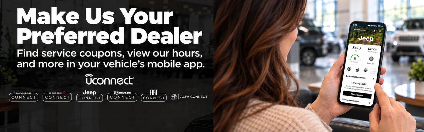 uconnect® make us your preferred dealer | Goldstein Chrysler Jeep Dodge RAM in Latham NY