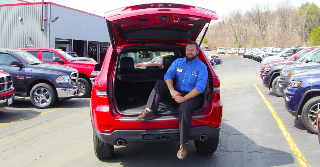 Jace shows the room available in the 2017 Jeep Grand Cherokee Trailhawk