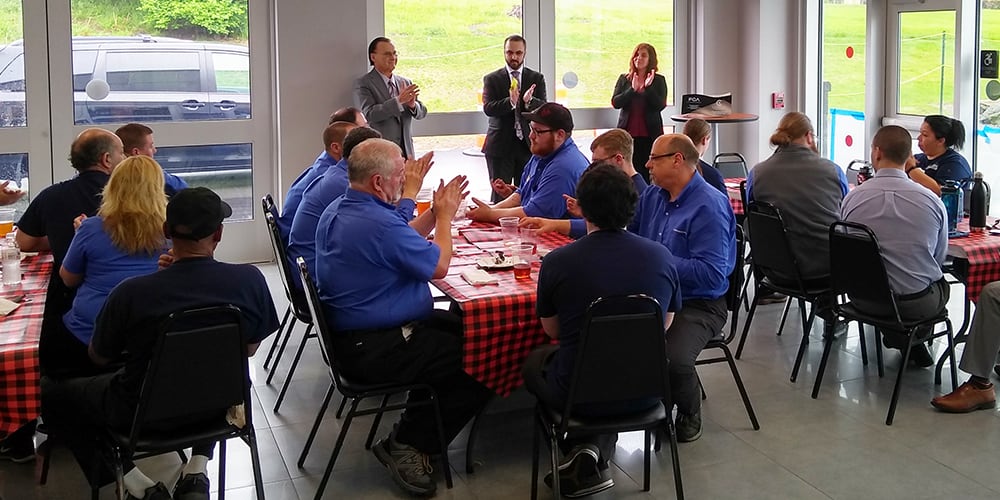 Lunch celebration for Customer First Award