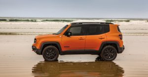 2018 Jeep Renegade driving on a beach | Goldstein Chrysler Jeep Dodge RAM