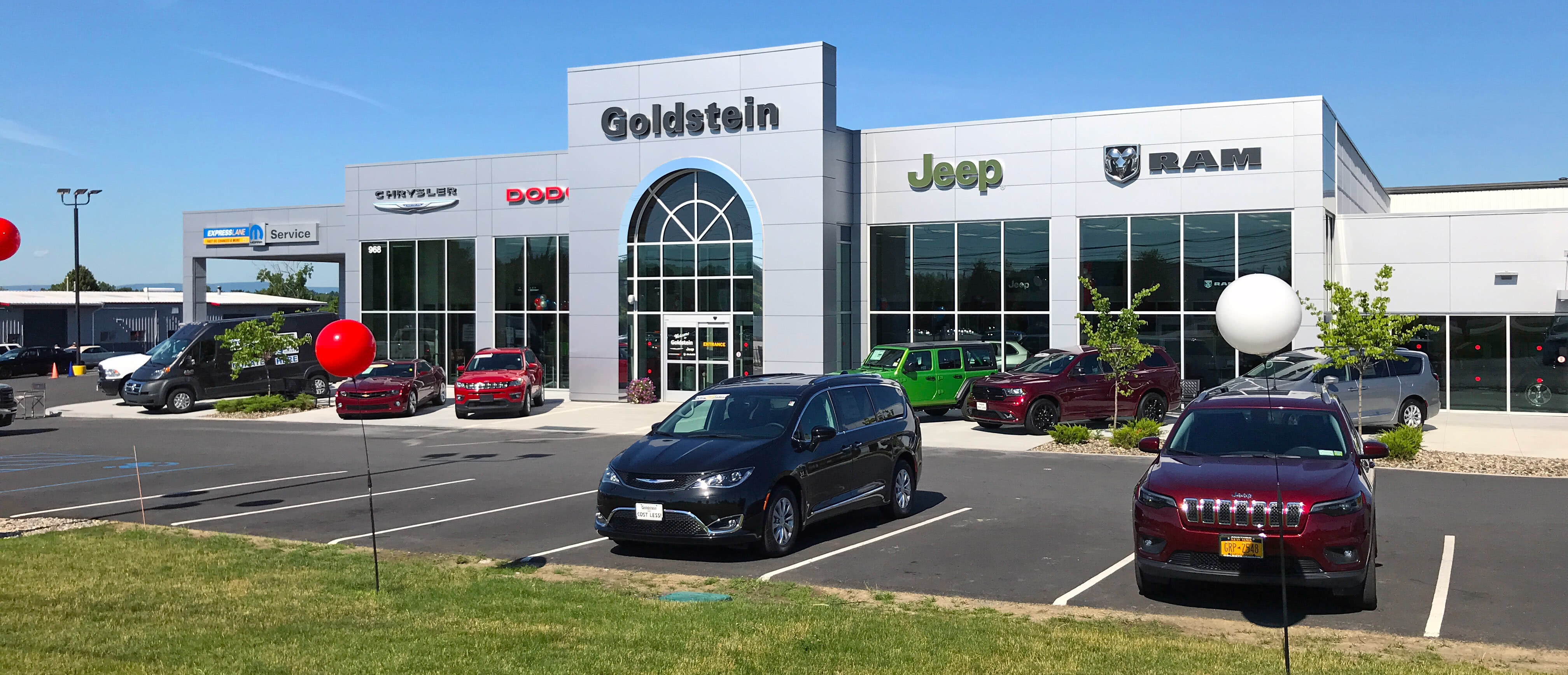 Outside and Inside of dealership - Goldstein Chrysler Jeep Dodge Ram in Albany NY