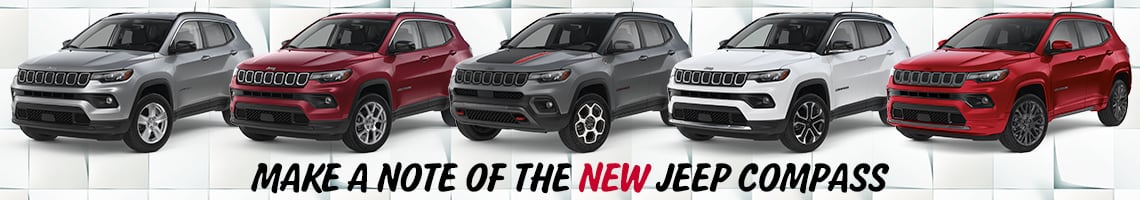 New 2022 Jeep Compass various colors and trim levels banner