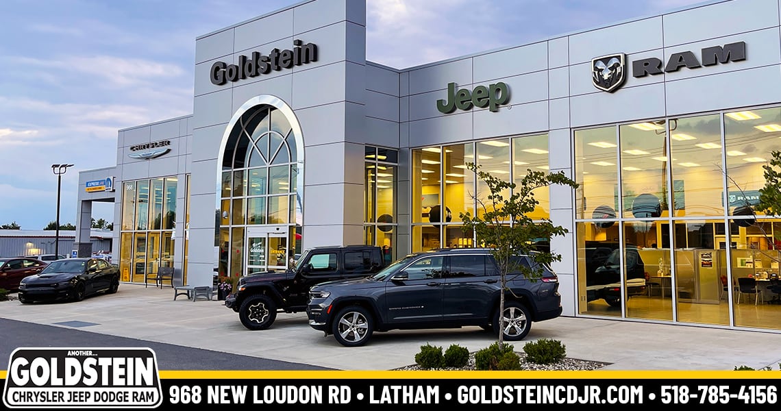 Goldstein Chrysler Jeep Dodge RAM store front in Latham, NY