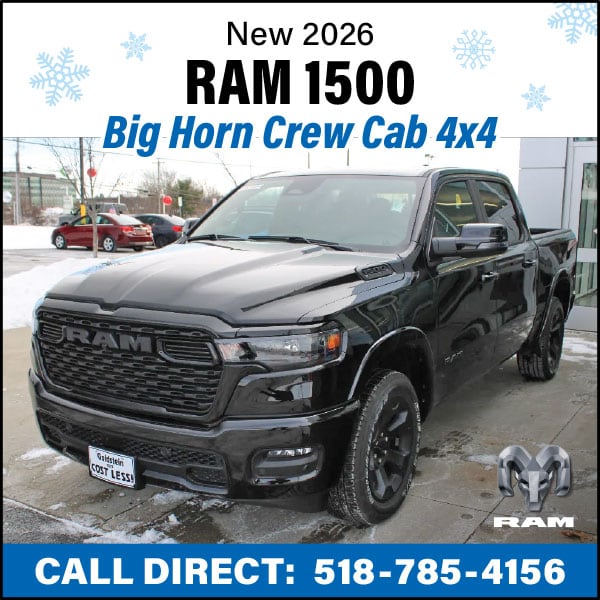 Only $442 Per Month to Lease a New 2026 RAM 1500 Big Horn Crew Cab 4x4!*