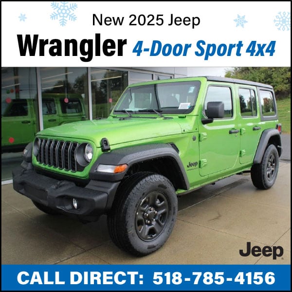 Only $339 Per Month to Lease a New 2025 Jeep Wrangler 4-Door Sport 4x4!*